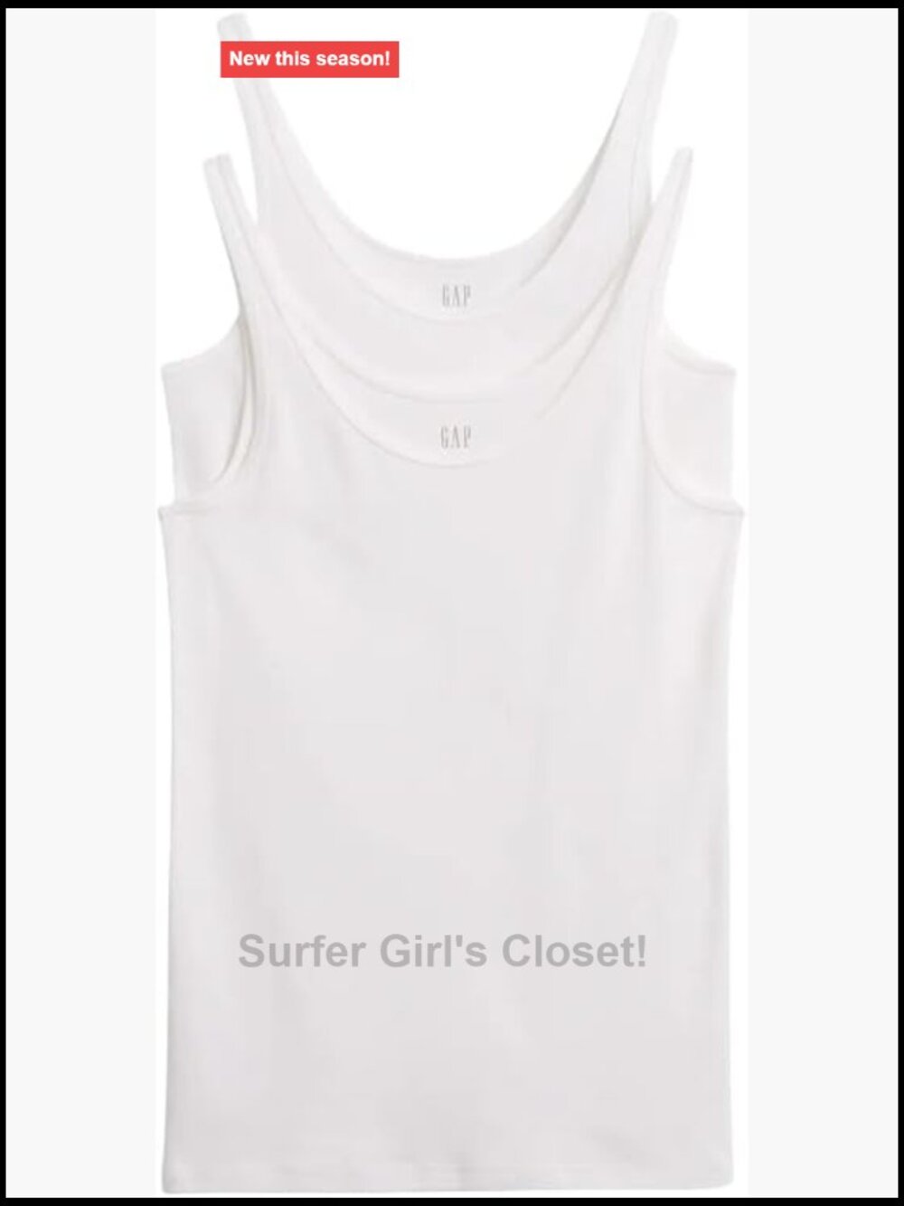 2-Pack Women's Tank Tops Cotton Spandex Sleeveless Crew Neck Layering Tee